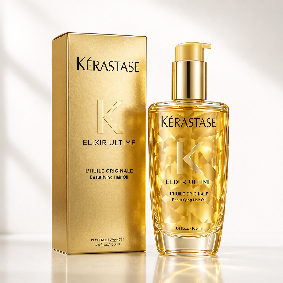 Kérastase Elixir Ultime L'Huile Original Hair Oil 3.4 oz / 100ml – Luxury Shine &amp; Frizz Control – New