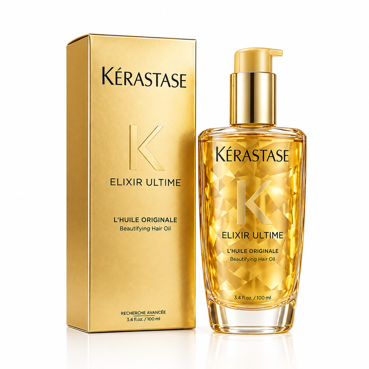 Kérastase Elixir Ultime L'Huile Original Hair Oil 3.4 oz / 100ml – Luxury Shine &amp; Frizz Control – New