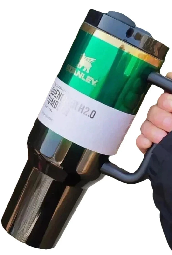 Stanley Quencher H2.0 FlowState Tumbler 40 oz – Dark Green &amp; Black – Insulated Travel Tumbler – New in Original Packaging