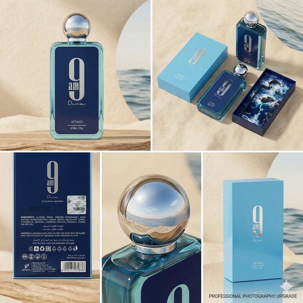 Afnan 9AM Dive Eau de Parfum 3.4 oz (100ml) Unisex EDP Spray | Brand New Sealed