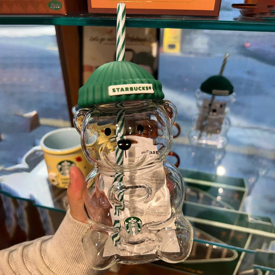 Starbucks Bearista Bear Glass Jar Cold Cup With Straw 2026 Holiday Xmas Gifts